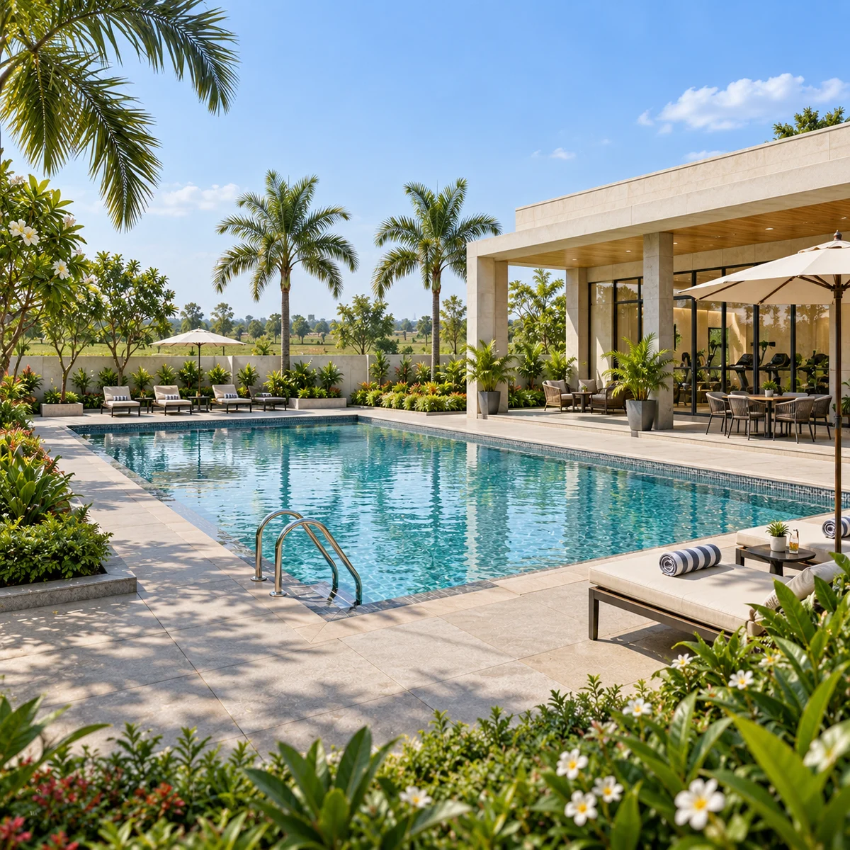 Adarsh Forest Glen swimming pool and pool deck